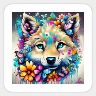 VIBRANT VISIONS (WOLF CUB) Sticker